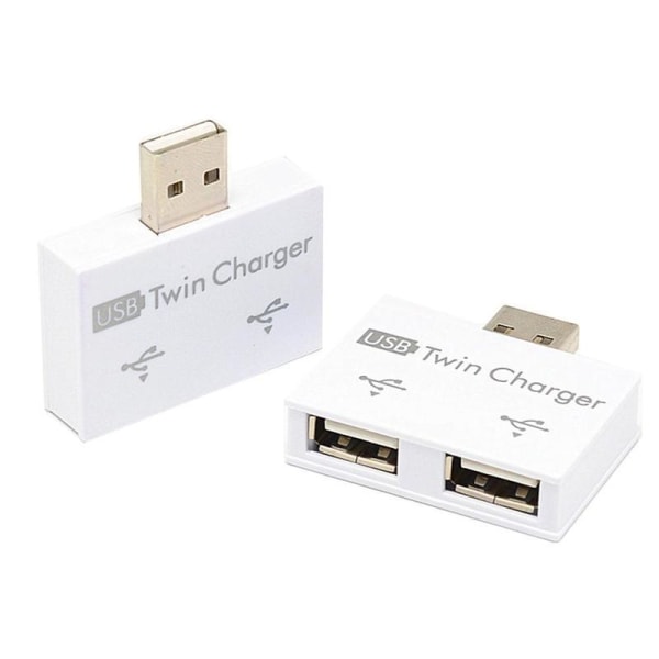 USB 2.0 Charge Hane USB Dual Splitter Hub black one-size
