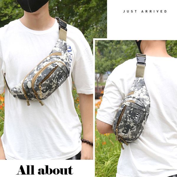 Taktisk Sling Bag Bröst Axelväska Militär Crossbody Pack Utomhus^` khaki 20*13*9cm/7.9*5.1*3.5in