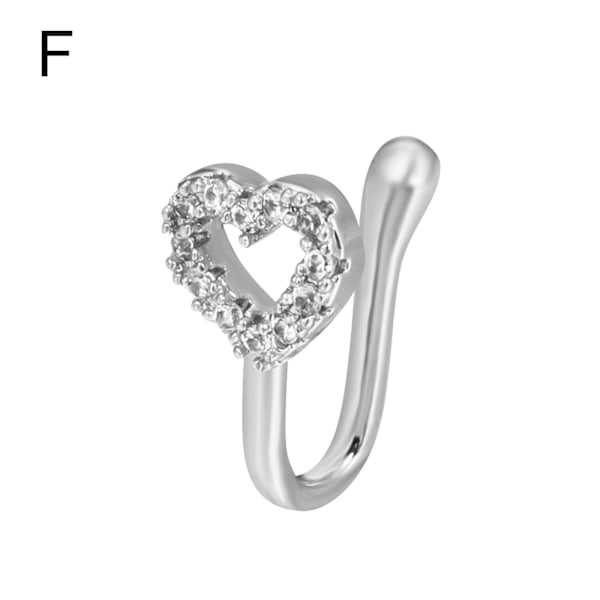 Kvinnors falska piercing näsring klämma septum rock hip hoop mode | C2 1pcs