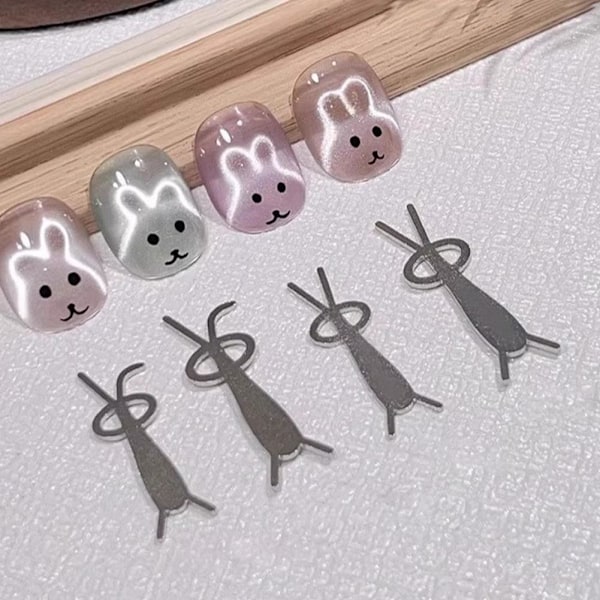 Kanin Nagelkonst Kattöga Magnet Multifunktionell Magnetisk Nagel Sal style 1 1pcs