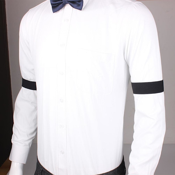 2 st justerbara skjortärmar för män och kvinnor white One-size