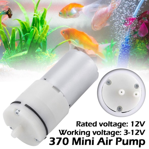 370-Mini-luftpump-DC-3.7V/6V/12V-elektrisk-mikro-vakuumförstärkare-M 3.7V One-size