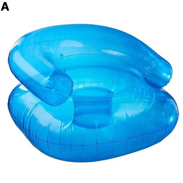 Uppblåsbar Poolsoffa Luftstol Strandpool Spelsäte PVC Blue Child