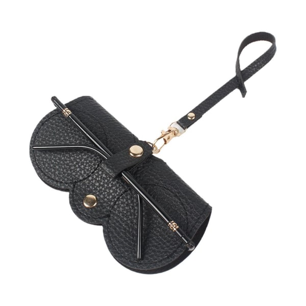 PU Solglasögonväska Med High Beauty Value Lychee Mönster Handled Gl black one-size