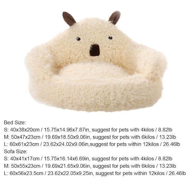 Nytt Cat Nest Season Warm Dog Nest Soft Plush Thickened Pad Ta bort Sofa M