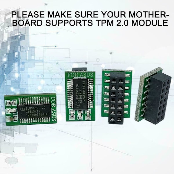 TPM 2.0 Krypteringssäkerhetsmodul Fjärrkort Windows 11 Uppgraderingsmod Ny T3 For MSI 14Pin LPC One-size