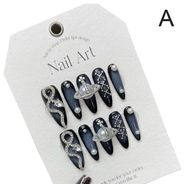 14 st Handgjorda Nail Artificiella naglar Avtagbar Nail Art Pat style 1 14pcs