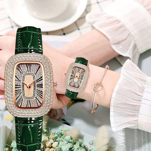 Watch Kvinnlig nisch Full Sky Star Watch Green One size