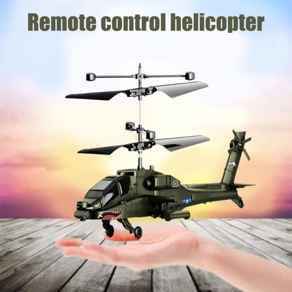 Fjärrkontroll Helikopter Elektrisk Sensor Infraröd Induktion Heli Camouflage blue 18*11cm