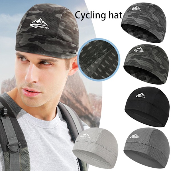 Ridning Snabbtorkande Melon Skin Cap Män Och Kvinnor Is Silke Cap Ru light gray One-size