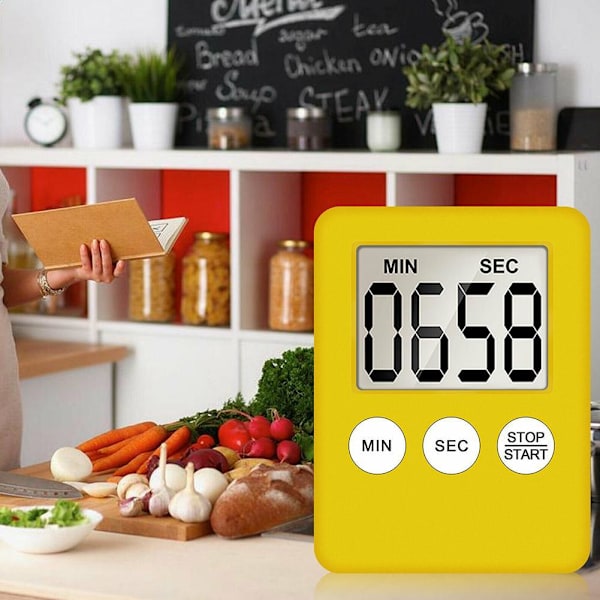 fvituve Digital Kök Timer, Magnetisk Kök Timer, C yellow 1pcs