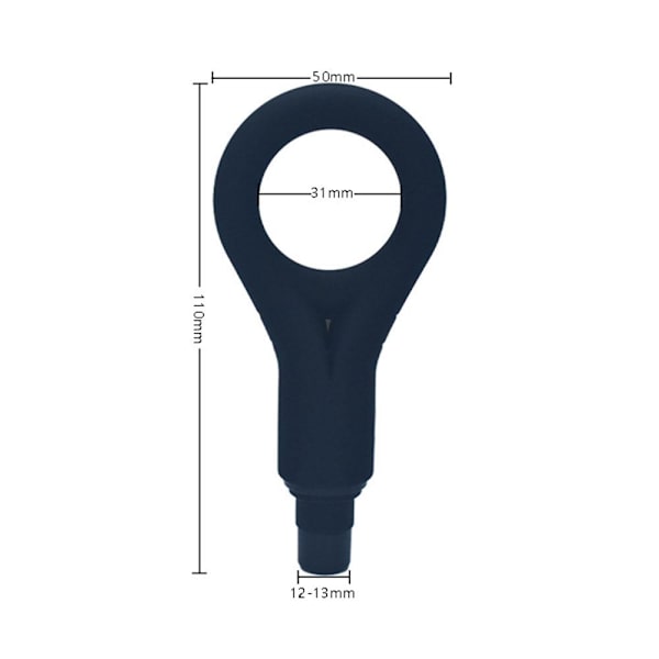 FasciaGun Fun Modifierad Adapter Mjuk Silikon Herr Fascia-Gun Massageleksak B9I5 BlackA 31mm