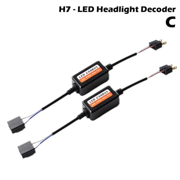 LED Canbus Decoder Bilstrålkastare Felfritt motstånd H1 H3 H4 H H7 2pcs