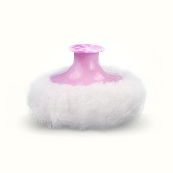 Puderpuff med ask för babypuder, mjukt ansikte och kropp Pink 1set