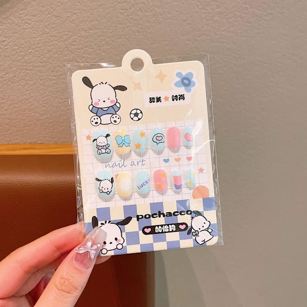 Söta Tecknade Nagelstickers Kuromi Melody Kitty Falska Naglar Stickers 3# 12pcs