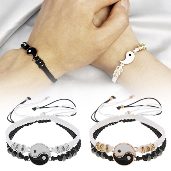 Tai Chi Flätat Armband Par Snöre Handvävt Handrep O7b3 sliver onesize