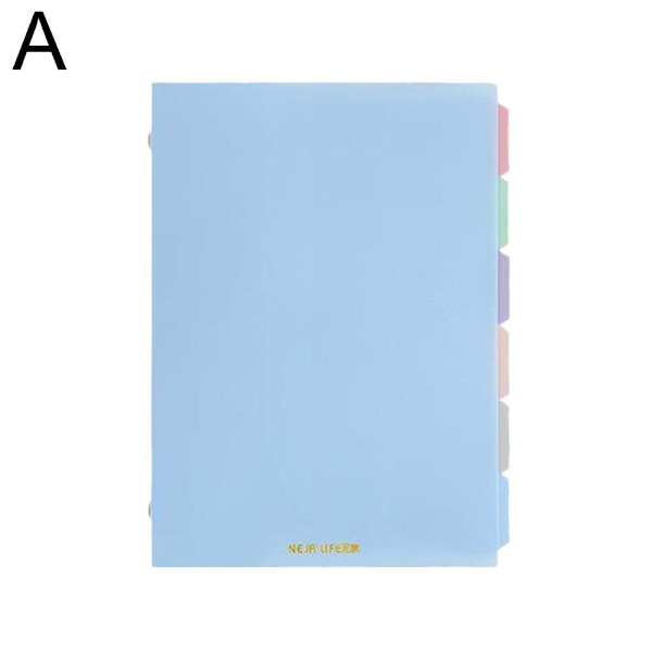 A5 Lösbladsringpärm Anteckningsbok Pastellfärger Skolmaterial Lot S6 Blue  A5
