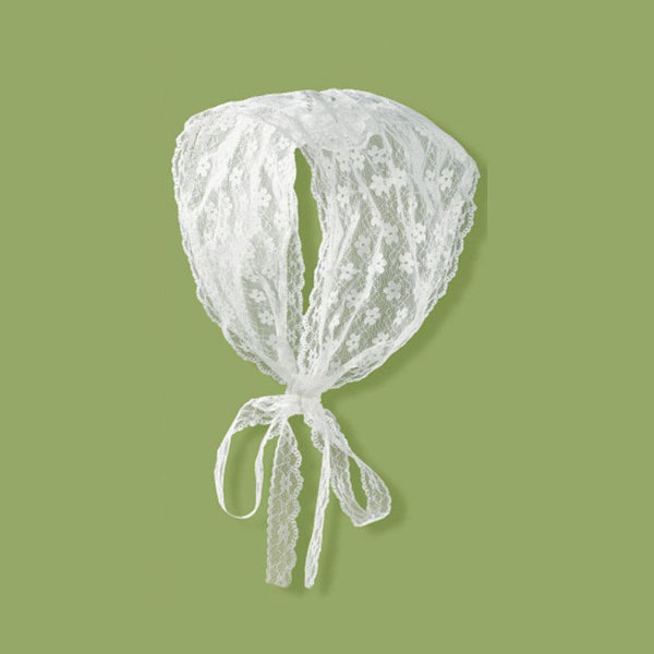 Fashion Vår Blomma Spets Triangel Hårscarf Stil Huvudduk Söta Kvinnor Ins Huvudscarf B7e5 style1 One size