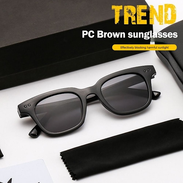 Turkosa Solglasögon Dam Solglasögon Herr Snygga Trendiga Solglasögon Black 1pcs