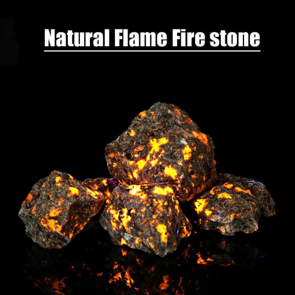 Naturlig Flame Eldsten Grov Kristall Dekorativa Ornament Flam 3-5cm one-size