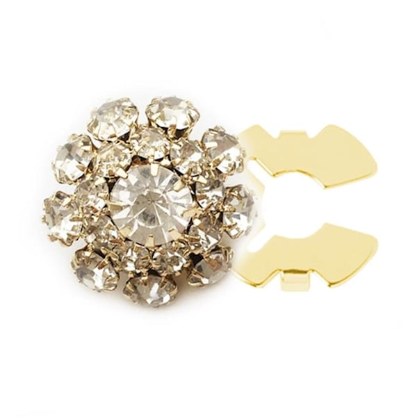 Rhinestone Knappöverdrag, Kristallknappöverdrag för Skjortor, Deta Golden red 1pcs
