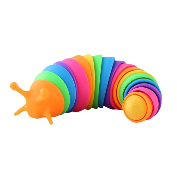 18 cm leksaker för barn Avtagbara flexibla Caterpillar-leksaker Pop It Fi orange one-size