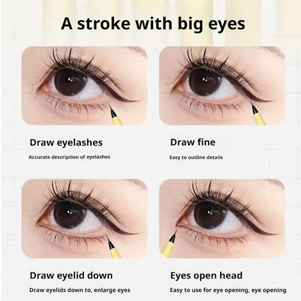 Ultrafin Eyeliner Slim Flytande Långvarig Vattentät Eyeliner Snabbtorkande Mjuk U8r0 02 # Brown 1.5ml