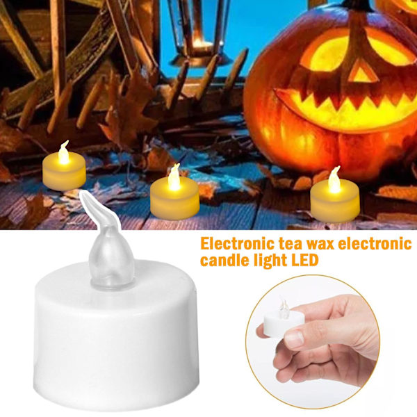CZQIKEDA Tealights, 1/18/25 st batteridrivna flamlösa LED-te flashing yellowA One-size 18pcs
