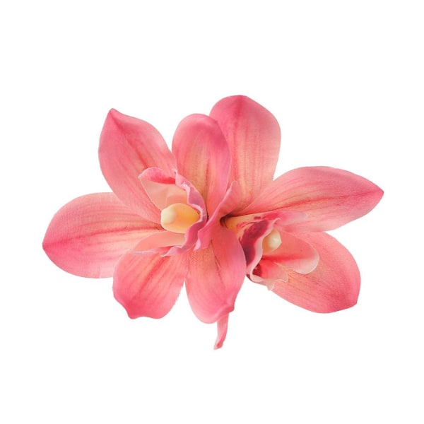 Hårklämma med konstgjord blomma, bohemisk hårnål med blomma, hårnålar med konstgjord orkidéblomma, hårspänne, håraccessoar red onesize