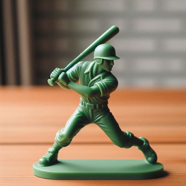 Jkapagzy Basebollsoldatfigurer, Mini Gröna Basebollspelare G 1pcs