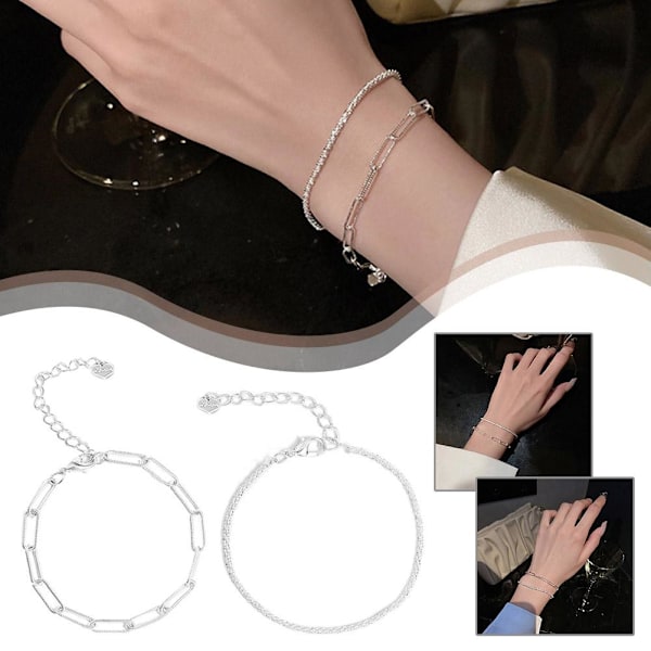 Stilrent och minimalistiskt armband med nischdesign, infällt coolt An B One size