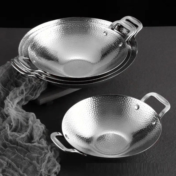 Rostfritt stål Stewed Pot Brew Kokande Stew Soup Cooking Pot GX silverA 20CM