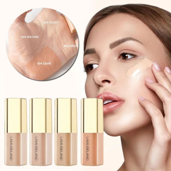 Ansiktsconcealer & Bas 4 Färger Full Täckning Passar Alla Ansikts- och Ögonvätskor O79C WHEAT, 3.5g