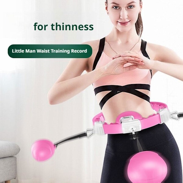 Smart Avtagbar Hu-la Hoop 2-i-1 Justerbar PP Material Hu-La Pink 1pc