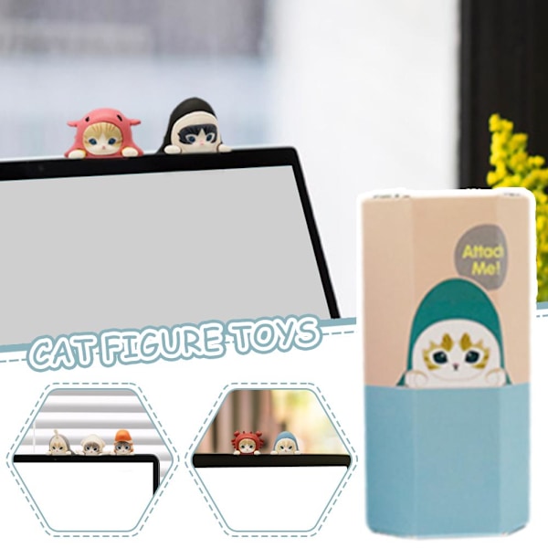 Kattfigur Leksak Söt Hajkatt Docka Blind Box Korsklädd Katt