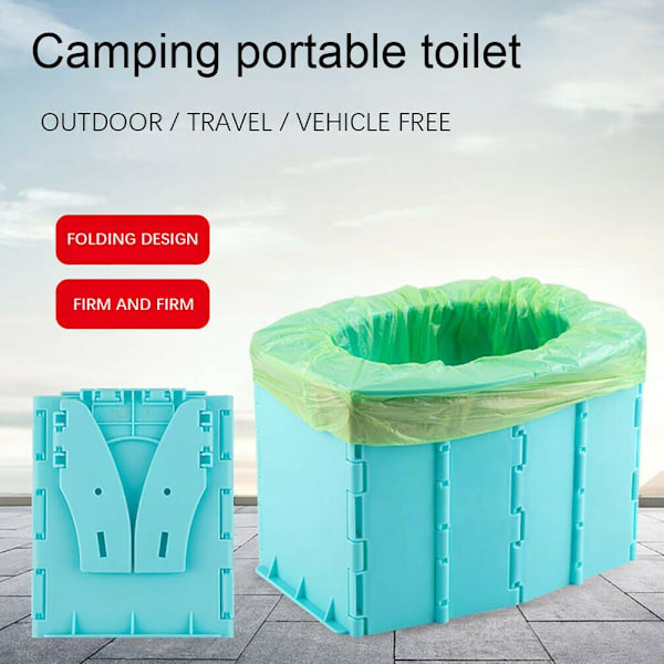 Vikbar Toalett för Baby och Vuxen, Portabel Campingtoalett med Design för Resor och Utomhusbruk