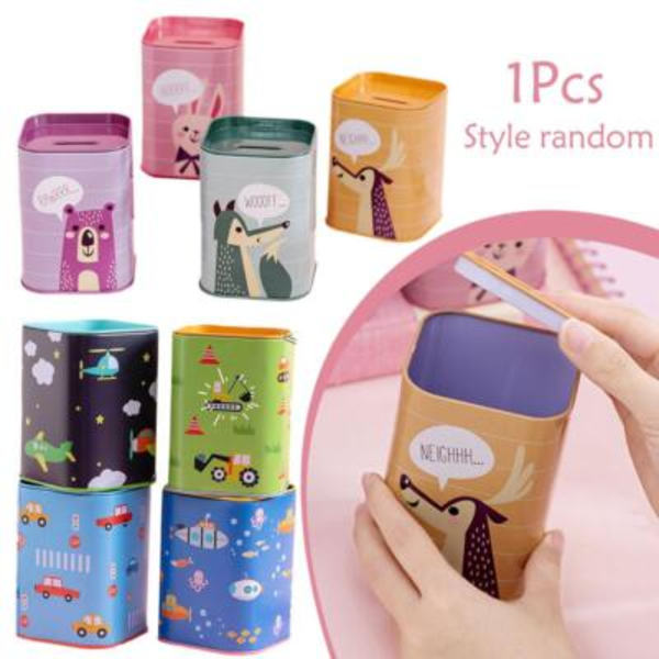 Tecknad Förvaringslåda Spargris Smyckeskrin Kotak Penyimpanan Kotak N9L9 car 1pcs