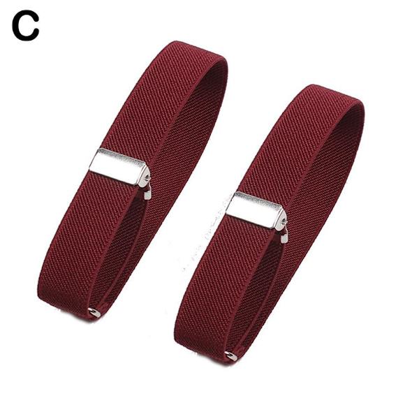 2 st justerbara skjortärmar för män och kvinnor wine red One-size