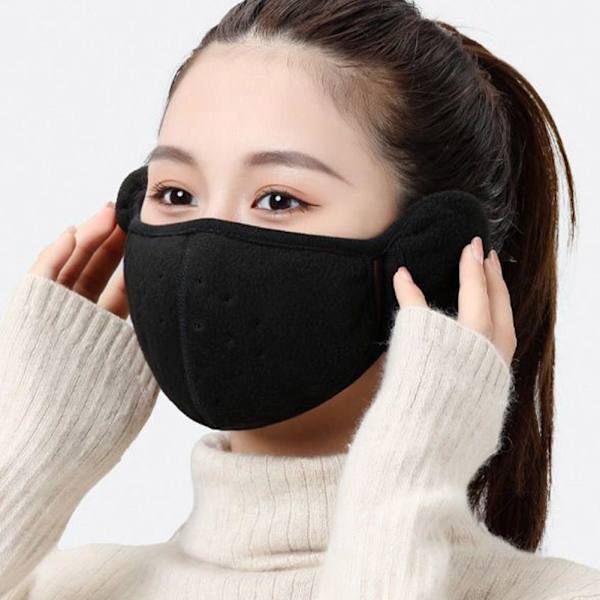 Ansiktsskydd med öronvärmare Vindtät Bandana Öronmuffar Varm Mask Vinter A7G3 Gray One size