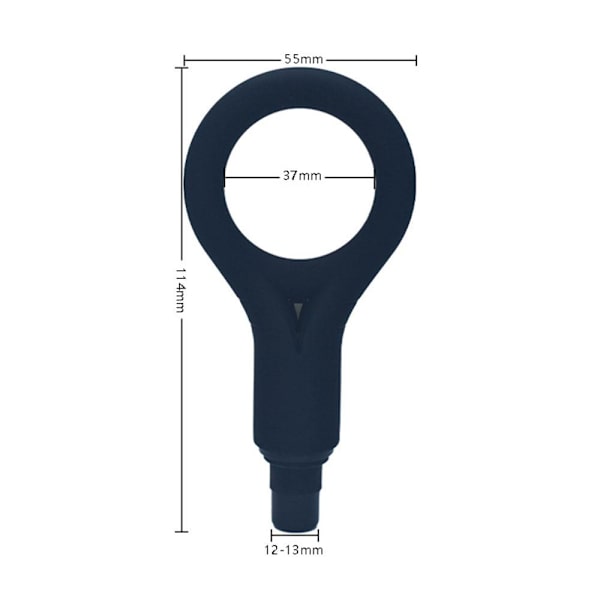 FasciaGun Fun Modifierad Adapter Mjuk Silikon Herr Fascia-Gun Massageleksak B9I5 BlackB 37mm