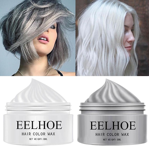 Lestosons Fashion DIY Tillfällig Hårfärg Vax D5P8 Gray 30ml