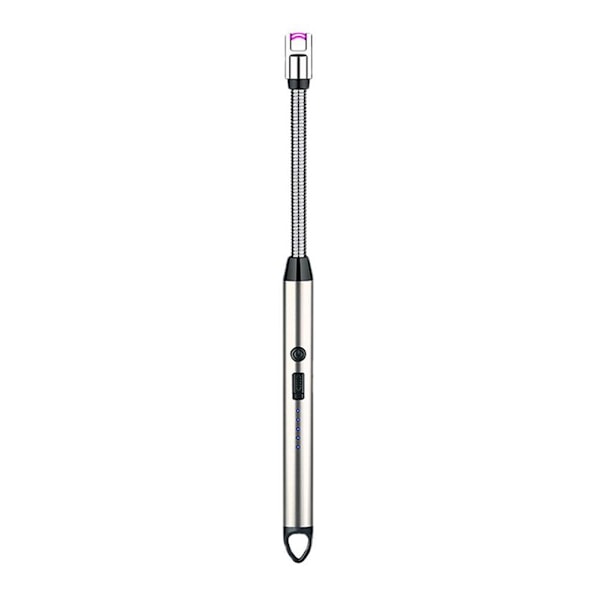 360° LED Elektrisk Bågegrill Tändare USB Vindtät Flammlös Plasma black One-size
