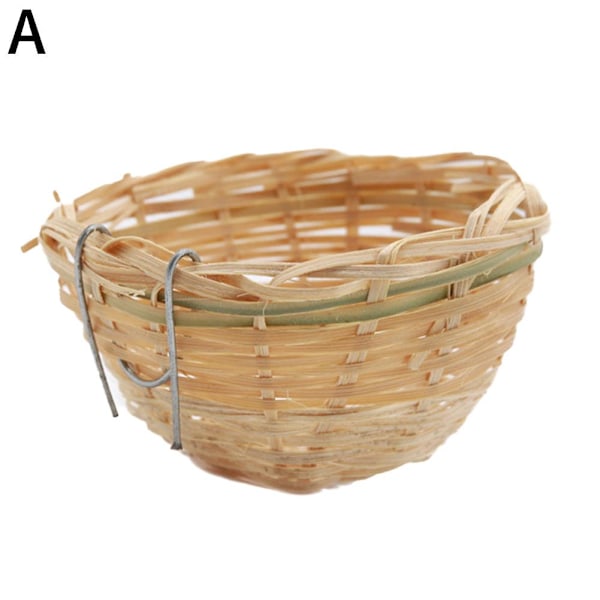 QAOlDH Fågelbo, Bambu Korgvävd Kanariefågelbo, Liten Fågel