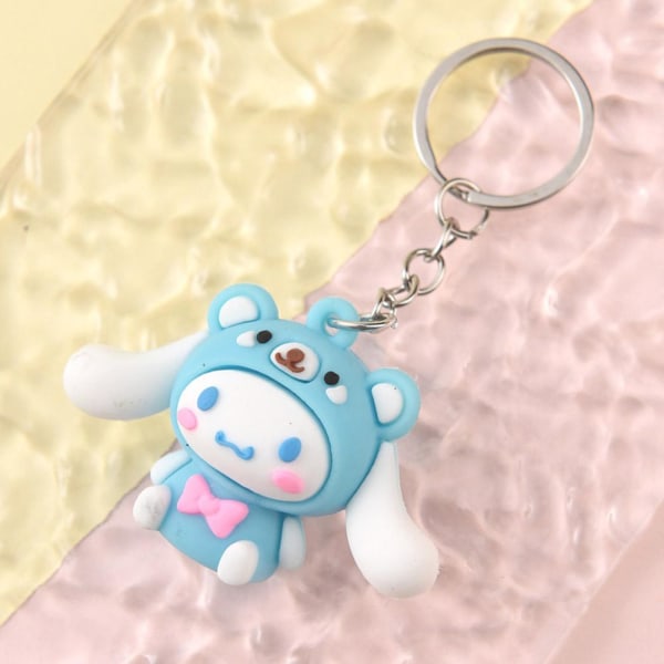Tecknad Sanrio mjuk gummidocka nyckelring hängande nyckelring Dog one size