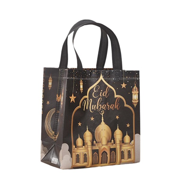 Måne Non-woven Tygväska Semester Handväska Presentorganisatör Väska Shopping Förpackning Vikbar W7k2 3 1pcs