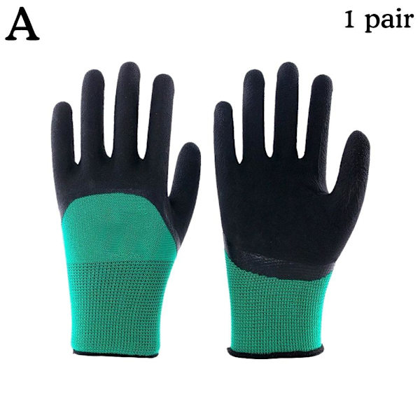 1 par skyddande säkerhetshandskar för arbete, färgning, nylon, mekanikerhandskar U4L8 army green 1 pair