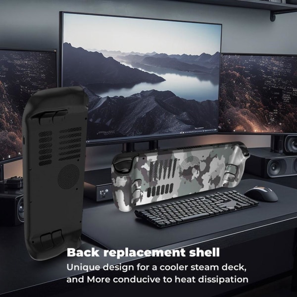Transparenta bakplåtar för Steam Deck DIY Clear Edition shockspr black For steam deck