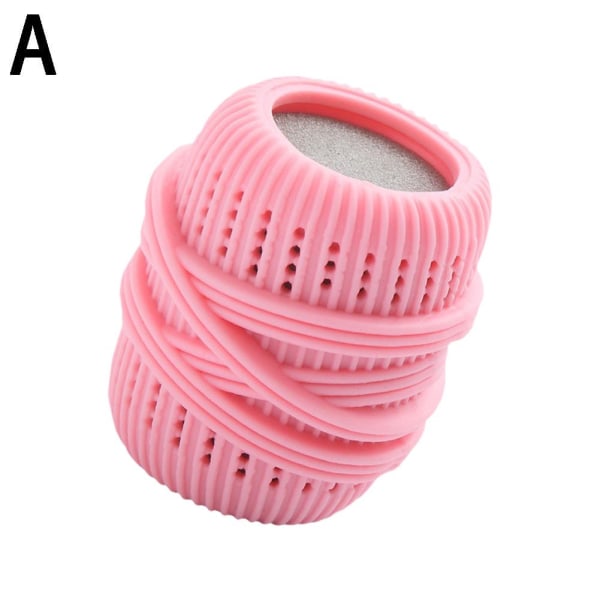 Tvättmaskin Tvättboll Flytande Förvaringsboll Rengöring Mjukar pink 1PC