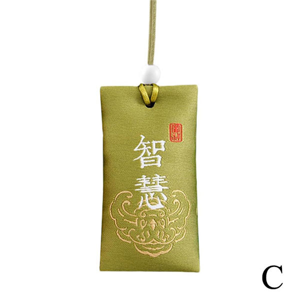 Andligt salt med påse, buddhistiskt andligt salt-påse halsband Wisdom One size