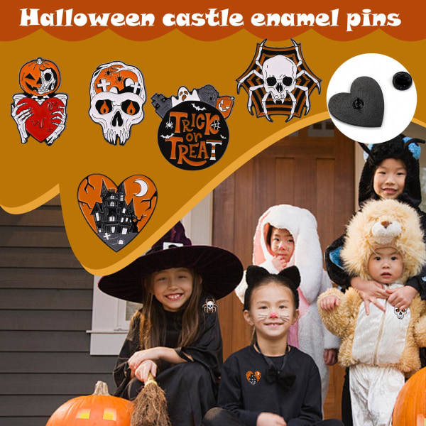 Halloween Emalj Pins, Skelett Emalj Pins, Halloween Skeleton Gh xz6812 One-size